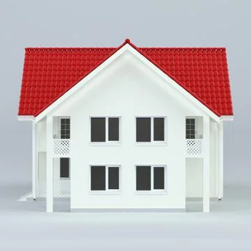 3d rendering of modern house with garage for sale or rent Illustrazione stock