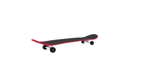 3D rendering of a modern skateboard design in a minimalistic style Stockbeeldmateriaal 285924830