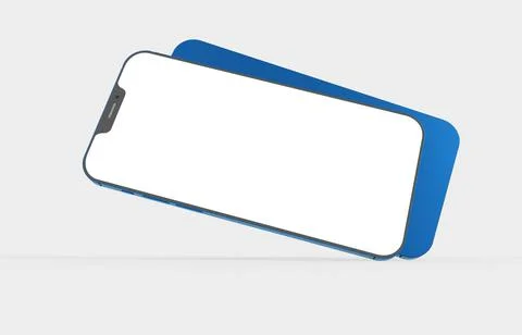 3D rendering of a modern smartphone isolated on a white background with copy spa Stock Illustration