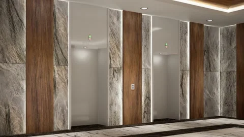 3d rendering modern style the Lobby with luxury decorate 스톡 동영상 148601924