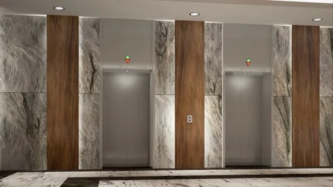 3d rendering modern style the Lobby with luxury decorate 스톡 동영상 148601975