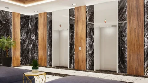 3d rendering modern style the Lobby with luxury decorate 스톡 동영상 148602138