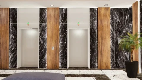 3d rendering modern style the Lobby with luxury decorate 스톡 동영상 148602271