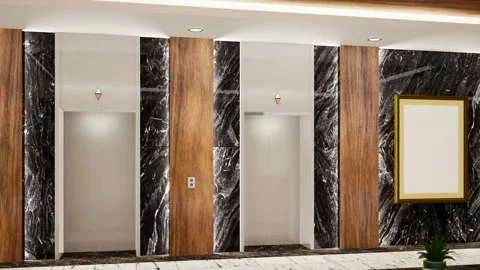 3d rendering modern style the Lobby with luxury decorate 스톡 동영상 148602376