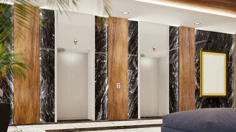 3d rendering modern style the Lobby with luxury decorate 스톡 동영상 148602417