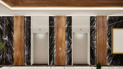 3d rendering modern style the Lobby with luxury decorate 스톡 동영상 148602511