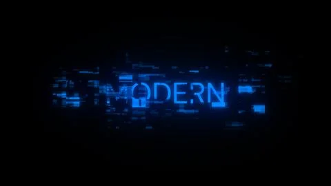 3D rendering Modern text with screen effects of technological glitches 스톡 일러스트