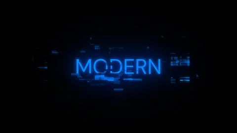 3D rendering Modern text with screen effects of technological glitches Stock Illustration
