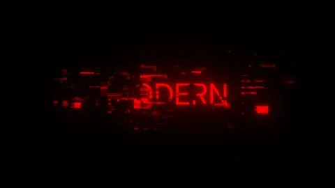 3D rendering Modern text with screen effects of technological glitches 스톡 일러스트