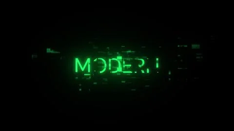 3D rendering Modern text with screen effects of technological glitches 스톡 일러스트
