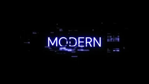 3D rendering Modern text with screen effects of technological glitches Stock Illustration