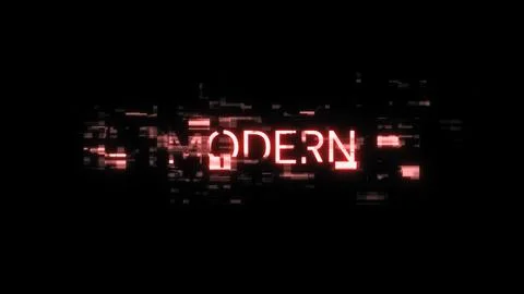 3D rendering Modern text with screen effects of technological glitches イラスト素材