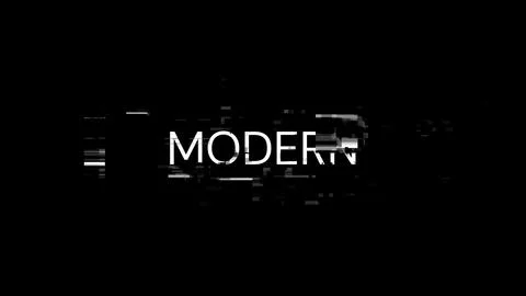 3D rendering Modern text with screen effects of technological glitches Stock Illustration