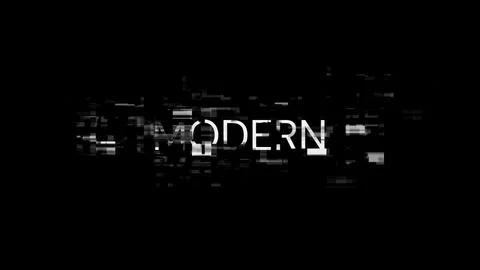 3D rendering Modern text with screen effects of technological glitches Stockillustratie