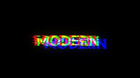 3D rendering Modern text with screen effects of technological glitches 스톡 일러스트