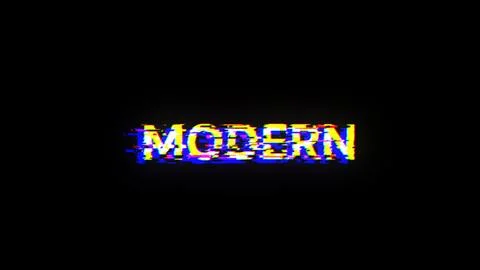 3D rendering Modern text with screen effects of technological glitches 스톡 일러스트