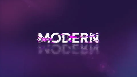 3D rendering Modern text with screen effects of technological glitches Stock Illustration