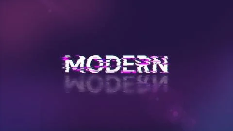 3D rendering Modern text with screen effects of technological glitches イラスト素材