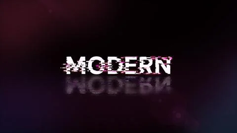 3D rendering Modern text with screen effects of technological glitches 스톡 일러스트