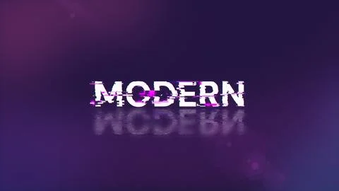 3D rendering Modern text with screen effects of technological glitches 스톡 일러스트