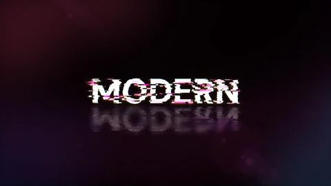 3D rendering Modern text with screen effects of technological glitches 스톡 일러스트