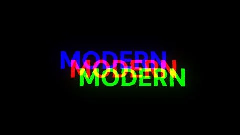 3D rendering Modern text with screen effects of technological glitches 스톡 일러스트