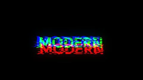 3D rendering Modern text with screen effects of technological glitches イラスト素材