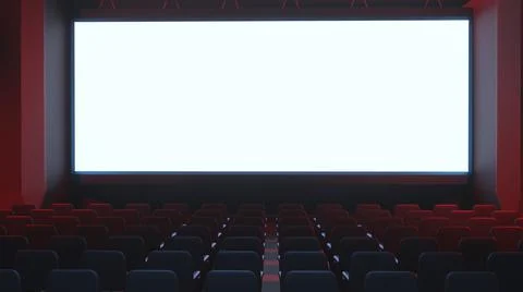 3d rendering, mokeup model, empty cinema, Stock Photos