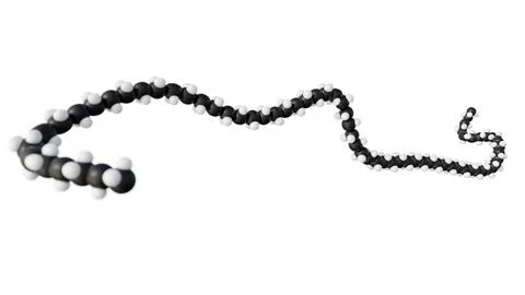 A 3d rendering of molecule of polyethylene glycol (PEG) Stock Illustration