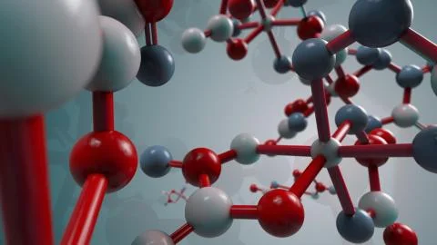 3d rendering of molecule structure Stock Illustration