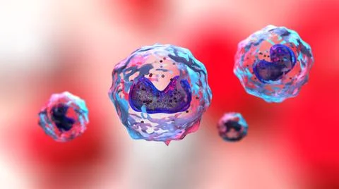 3D rendering of Monocytes Stock Illustration