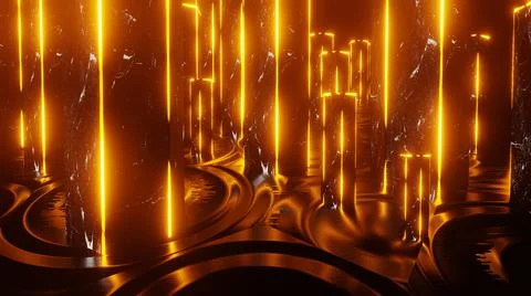 3d Rendering Motion graphic of modern city, smart city concept Stock Illustration