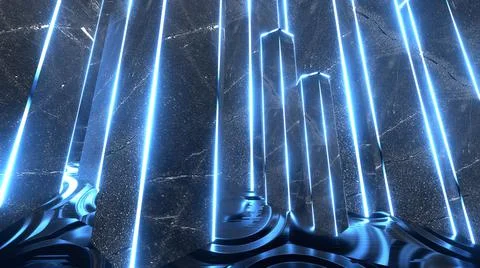 3d Rendering Motion graphic of modern city, smart city concept Stock Illustration