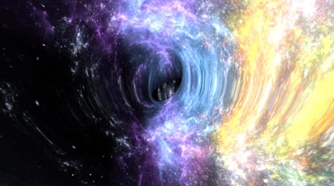 3D rendering of movement in galaxy tunnel loop able CGI HD video Stock Footage 42138648
