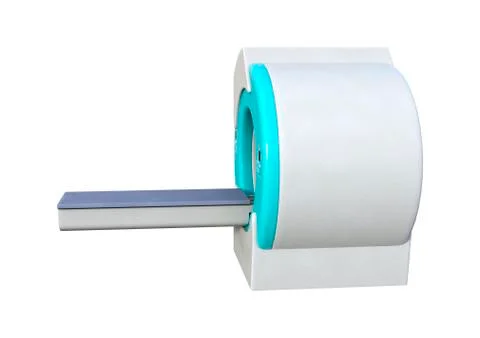 3D Rendering MRI Scanner on White Stock Illustration