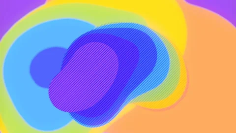 3d rendering multi colored flowing curved wave shape. Seamless loop animation HD Stock Footage 146070342