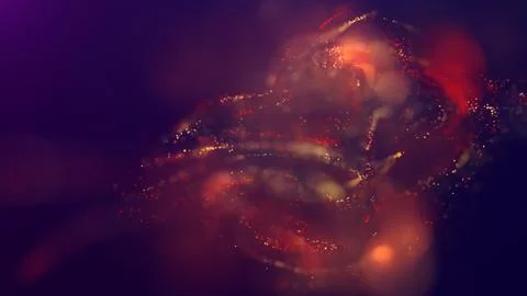 3D rendering of a multicolored, vibrant, abstract cloud of particles in space イラスト素材