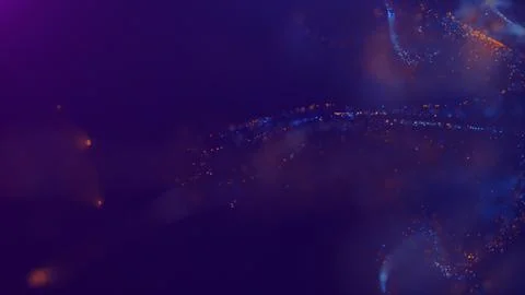 3D rendering of a multicolored, vibrant, abstract cloud of particles in space Illustrazione stock