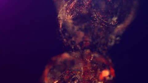 3D rendering of a multicolored, vibrant, abstract cloud of particles in space イラスト素材