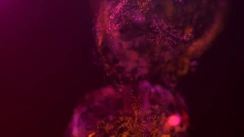 3D rendering of a multicolored, vibrant, abstract cloud of particles in space Illustrazione stock