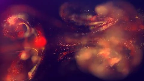 3D rendering of a multicolored, vibrant, abstract cloud of particles in space Illustrazione stock