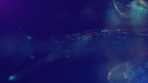 3D rendering of a multicolored, vibrant, abstract cloud of particles in space Illustrazione stock