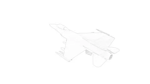 3d rendering of multiple view of a fighter jet isolated in white background Stock Illustration
