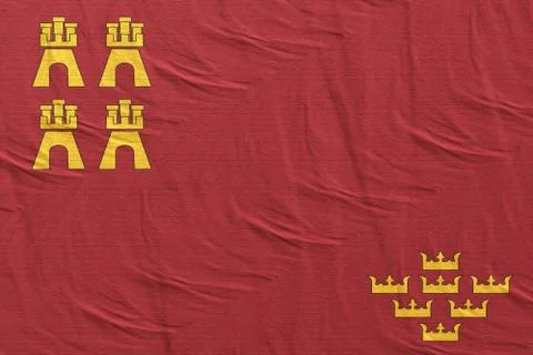 3d rendering of Murcia Community flag Stock Illustration