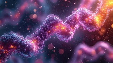 3D Rendering of Muscle Contraction – Actin &amp; Myosin Filament Interaction Ilustración de archivo