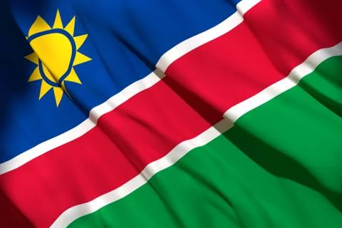 3d rendering of Namibia flag Stock Illustration