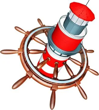 3D rendering of a navigation concept Stock Illustration