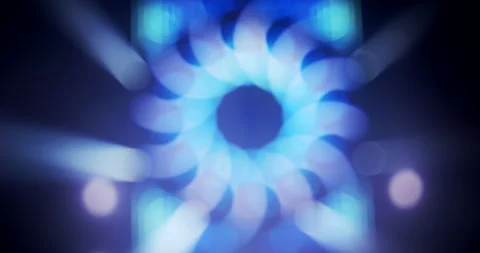 3D rendering with neon laser lights. Night club, chaotic light lines, light show Stock Footage 147022959