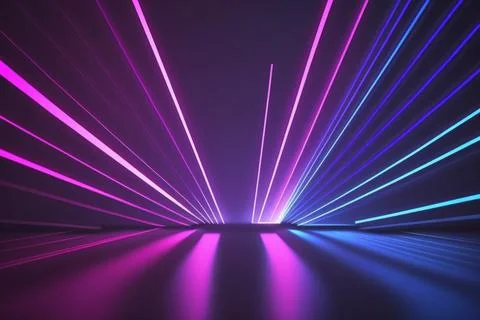 3d rendering neon light abstract ultraviolet background, dynamic glowing li.. Stock Illustration