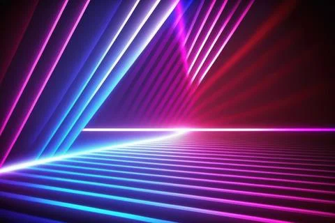 3d rendering neon light abstract ultraviolet background, dynamic glowing li.. Stock Illustration